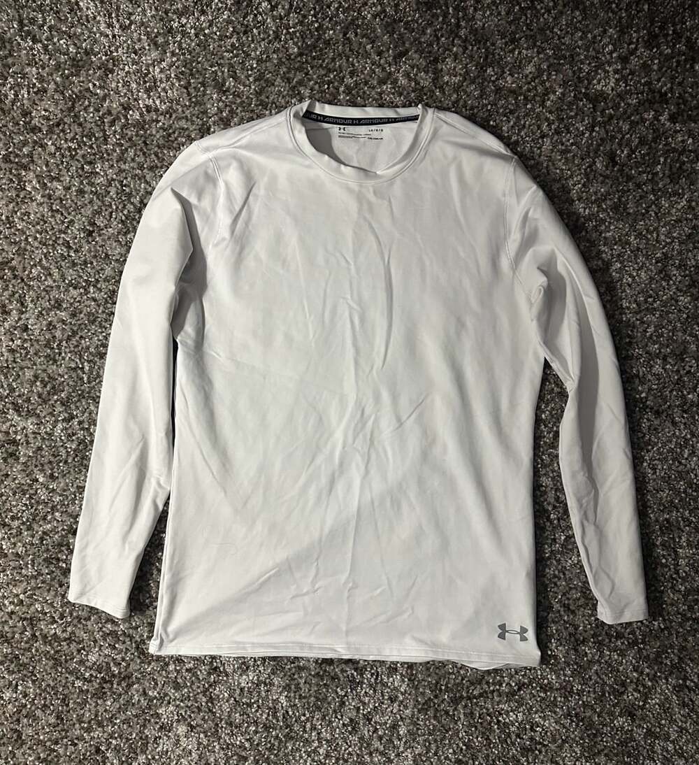 Under Armour ColdGear Fitted Long Sleeve White Shirt Large